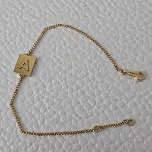 Celine Gold Letter Charm Bracelet